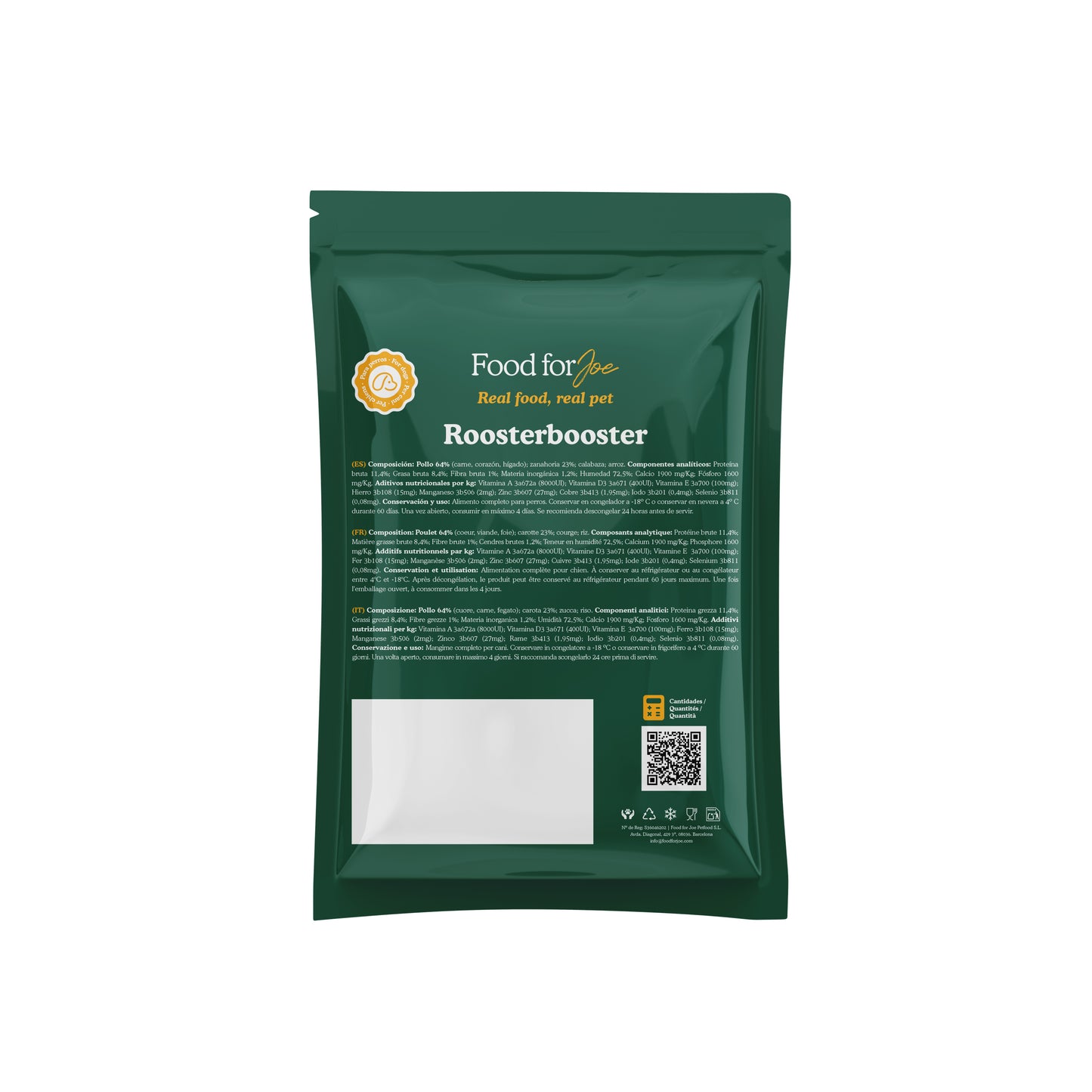 Roosterbooster - menú de pollo para perros 800g