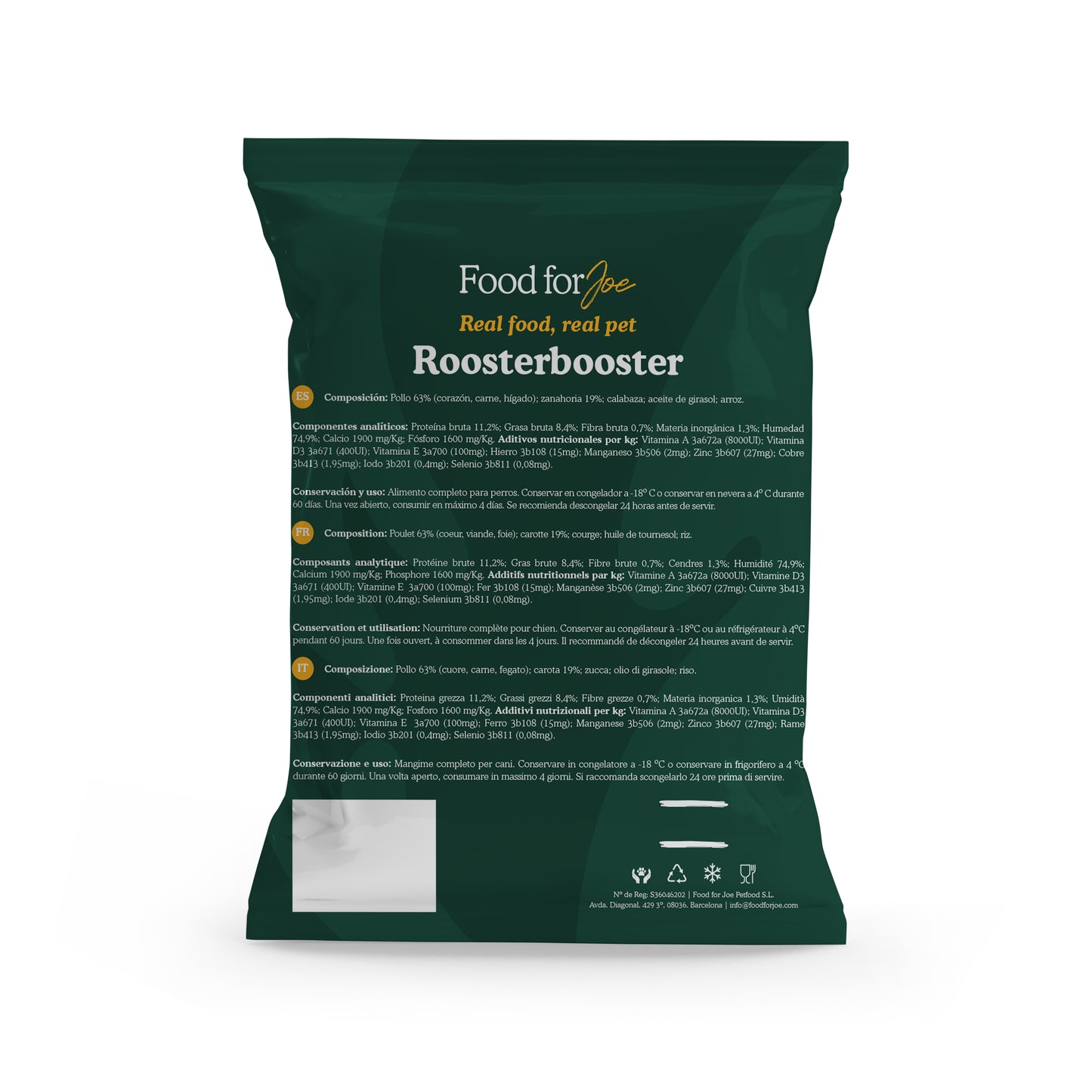 Roosterbooster - menú de pollo para perros 400g