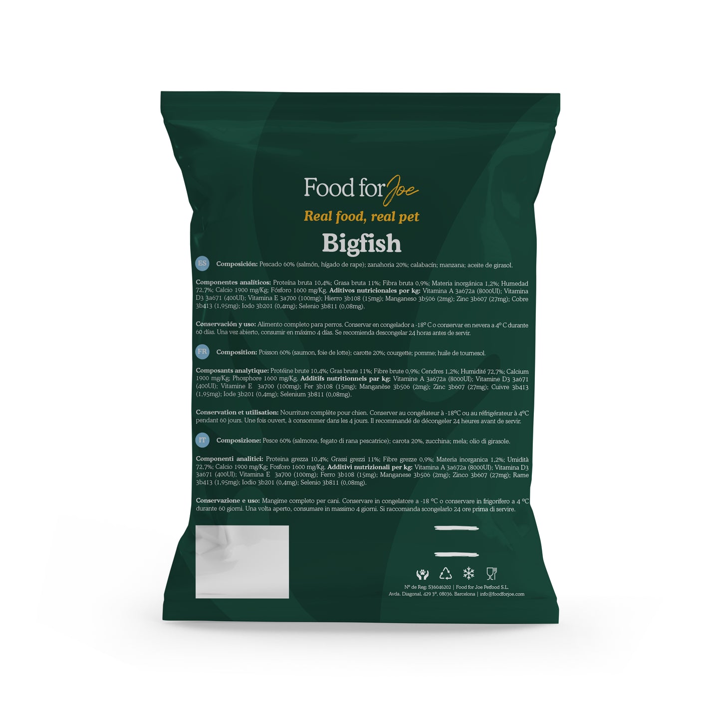 Bigfish - menú de pescado para perros 200 g