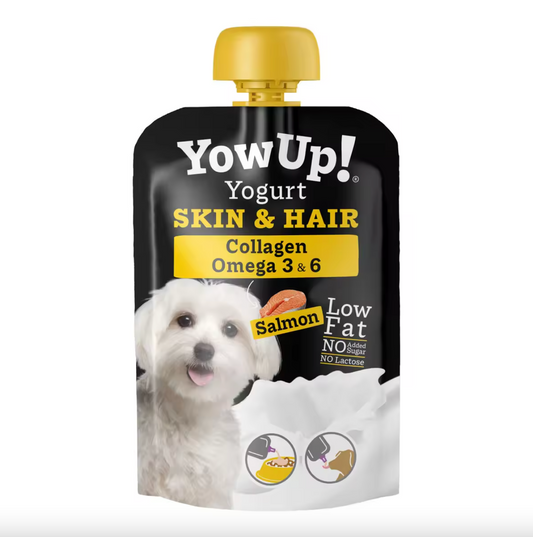 Yow Up yogur para perro con salmón - especial piel y pelo