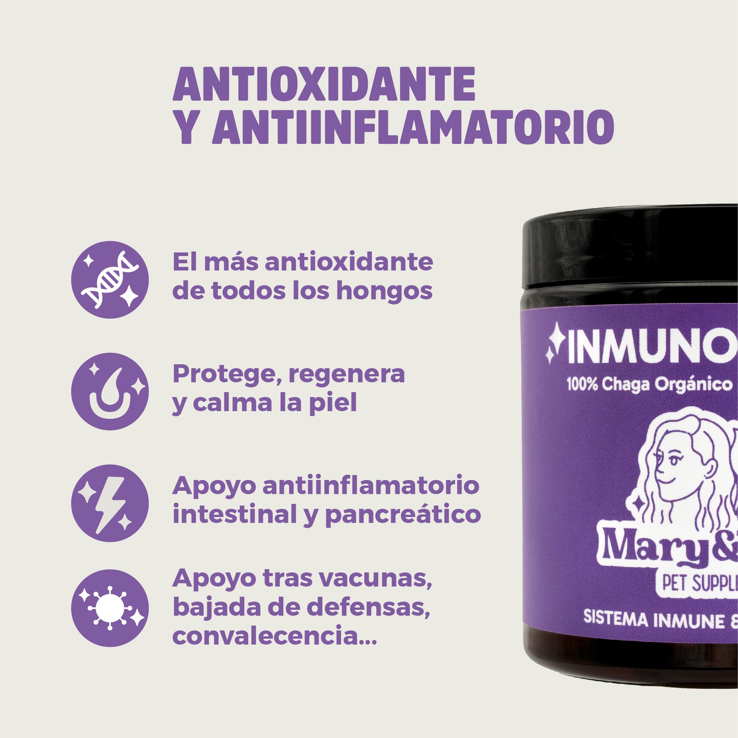 Polvo de Hongo Chaga Orgánico | Mary&Trufa