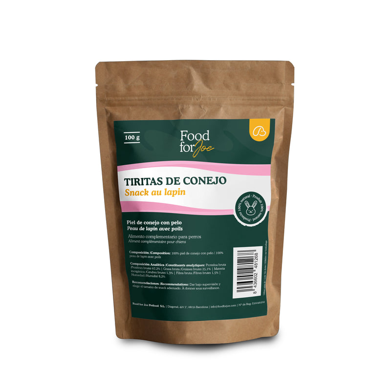 Tiritas de conejo - Snack 100% natural