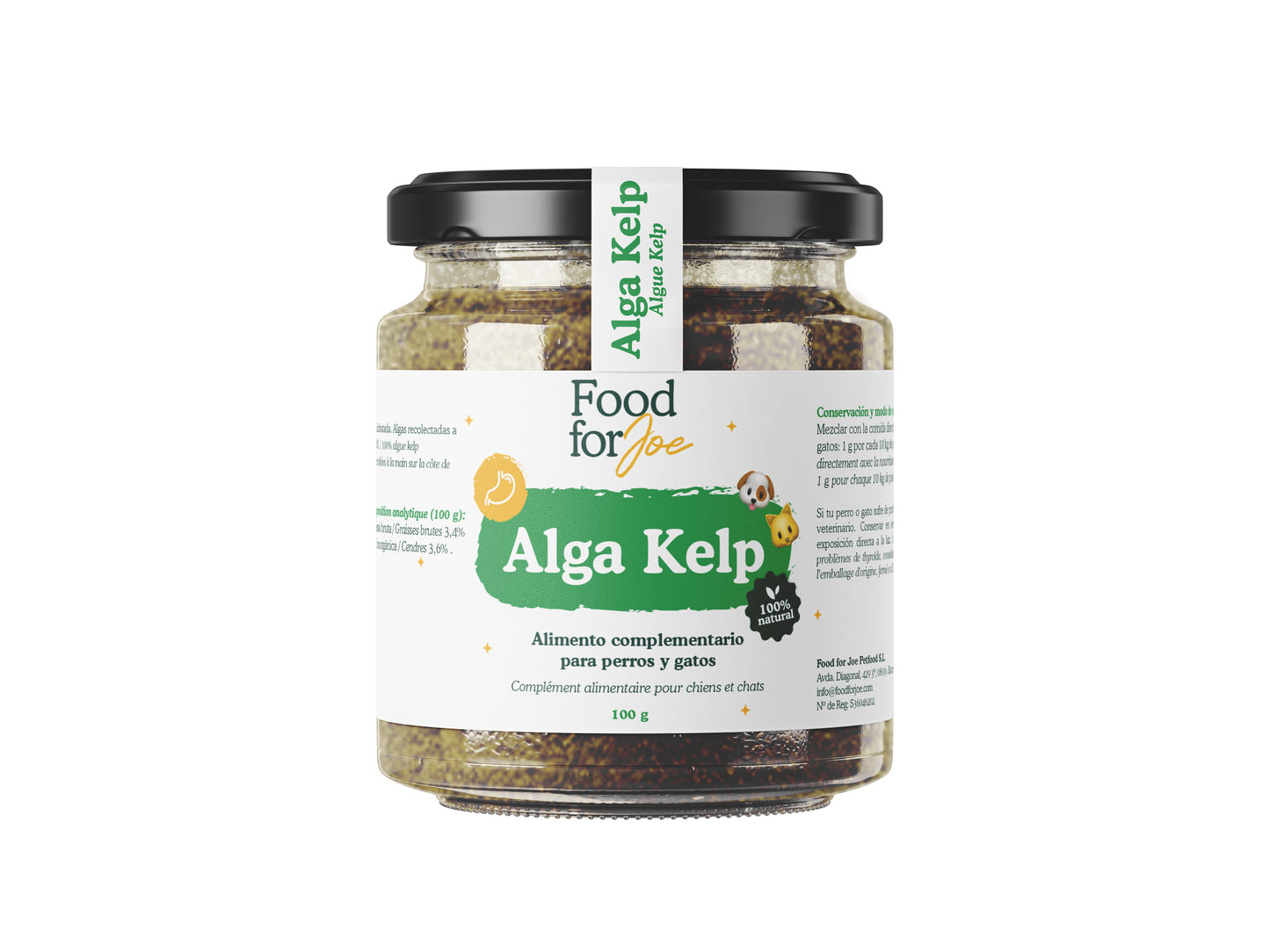 Alga Kelp en polvo - Suplemento 100% natural para perros y gatos