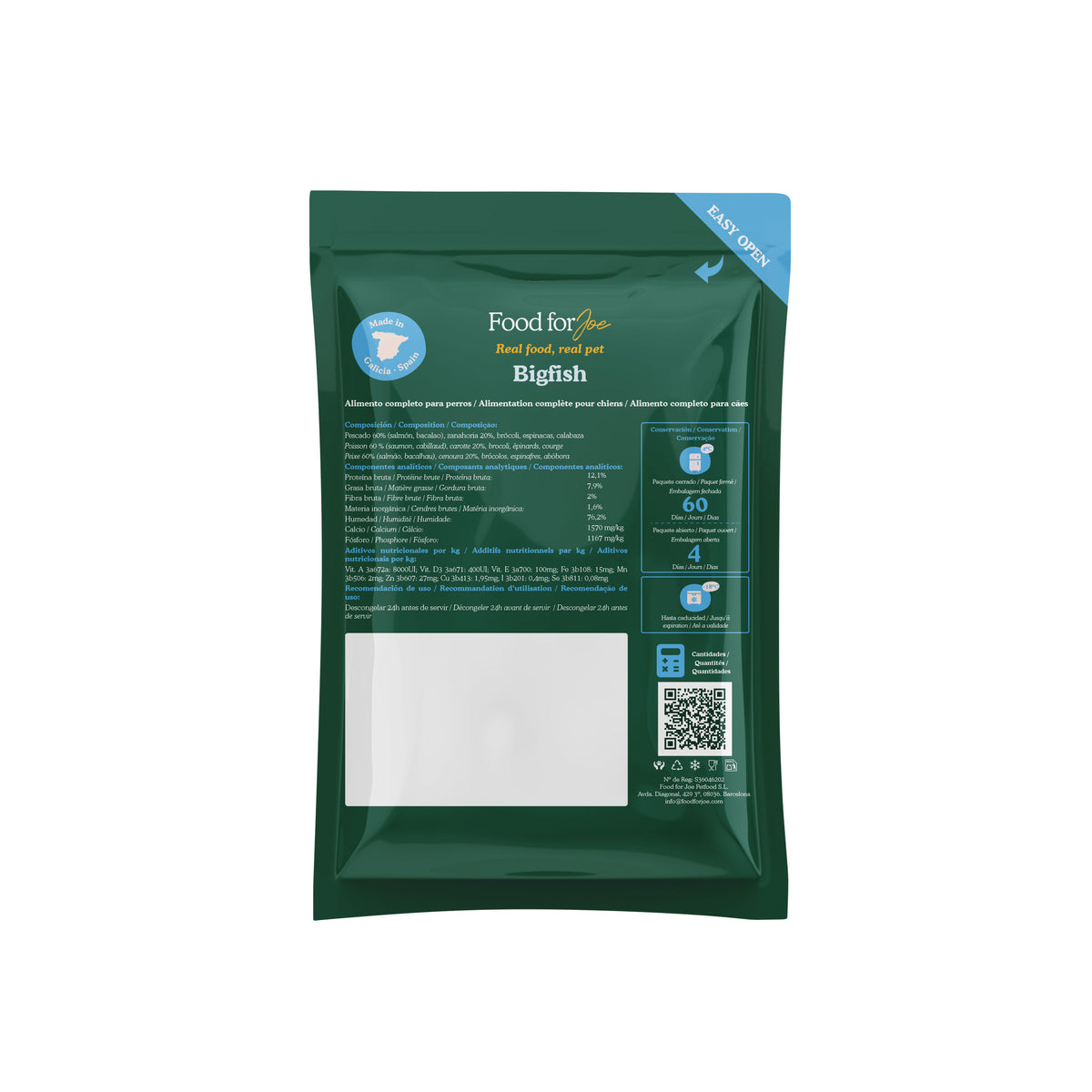 Bigfish - menú de pescado para perros 200 g