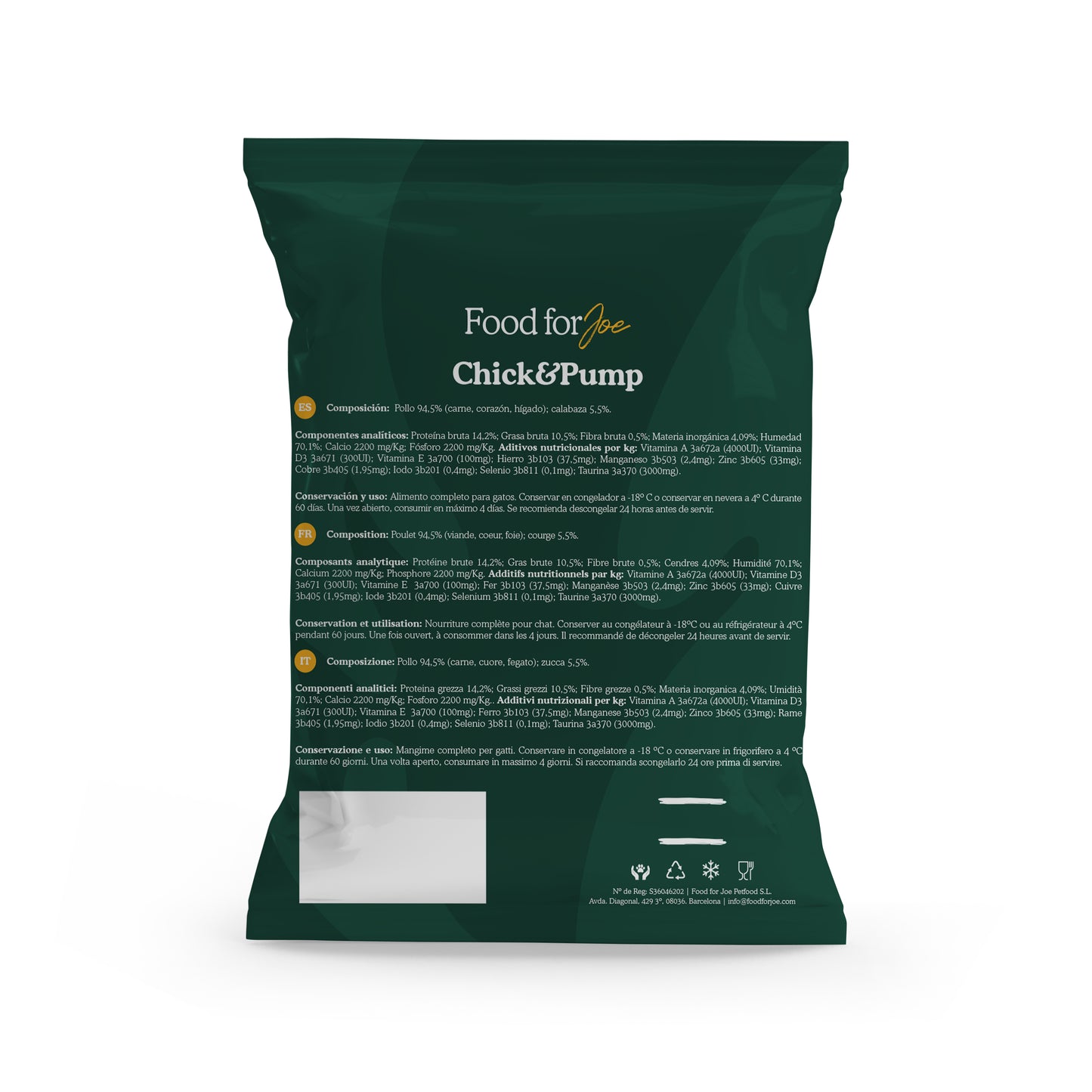 Chick&Pump - menú de pollo para gatos 200g