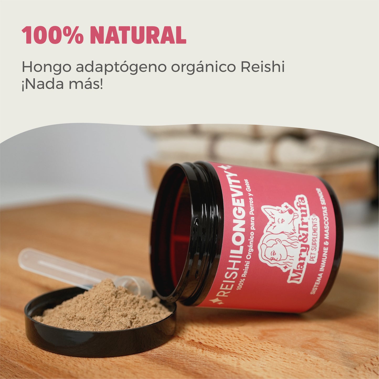 Reishi Longevity - Hongos medicinales para perro y gato