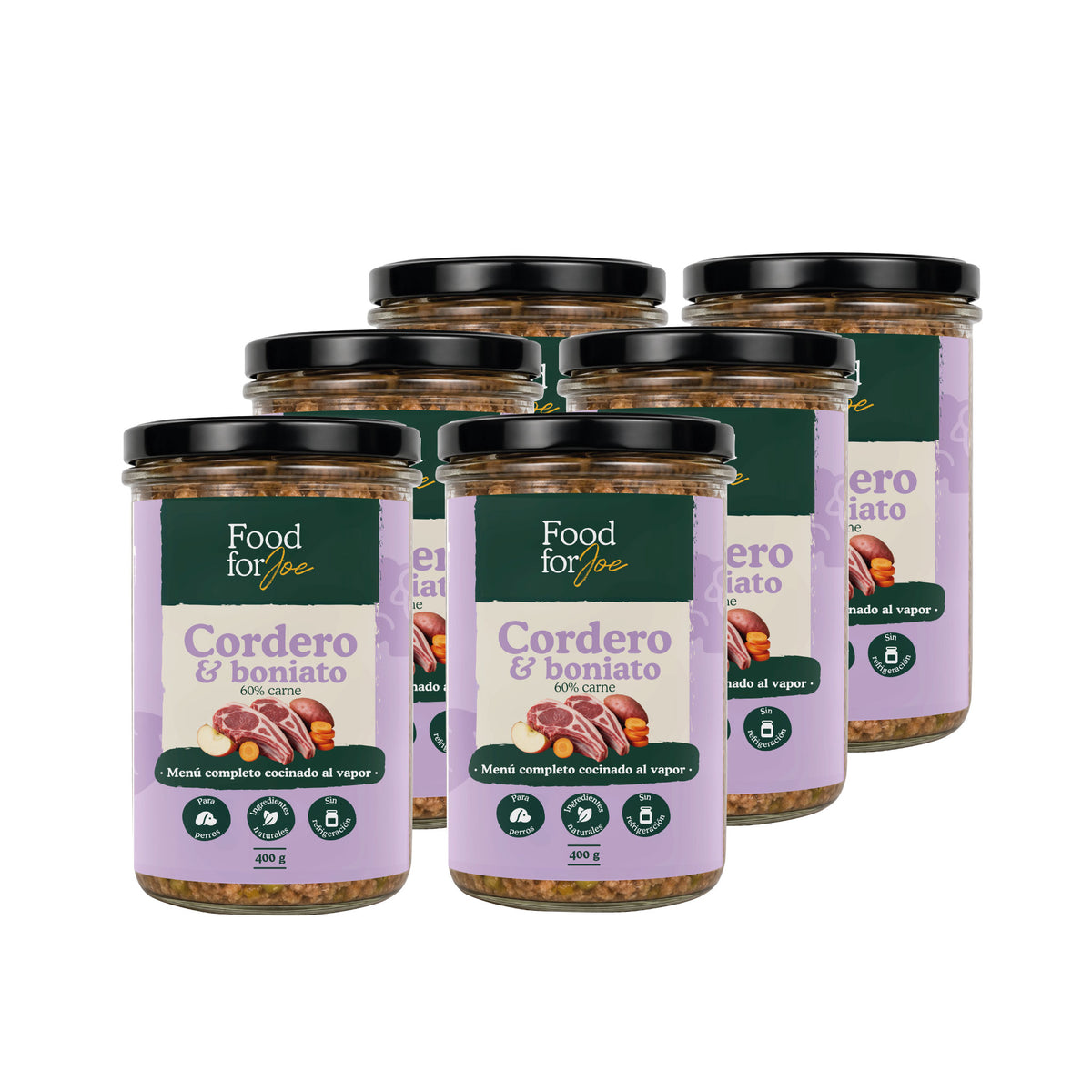 Cordero y Boniato – Menú completo cocinado al vapor (pack 6)