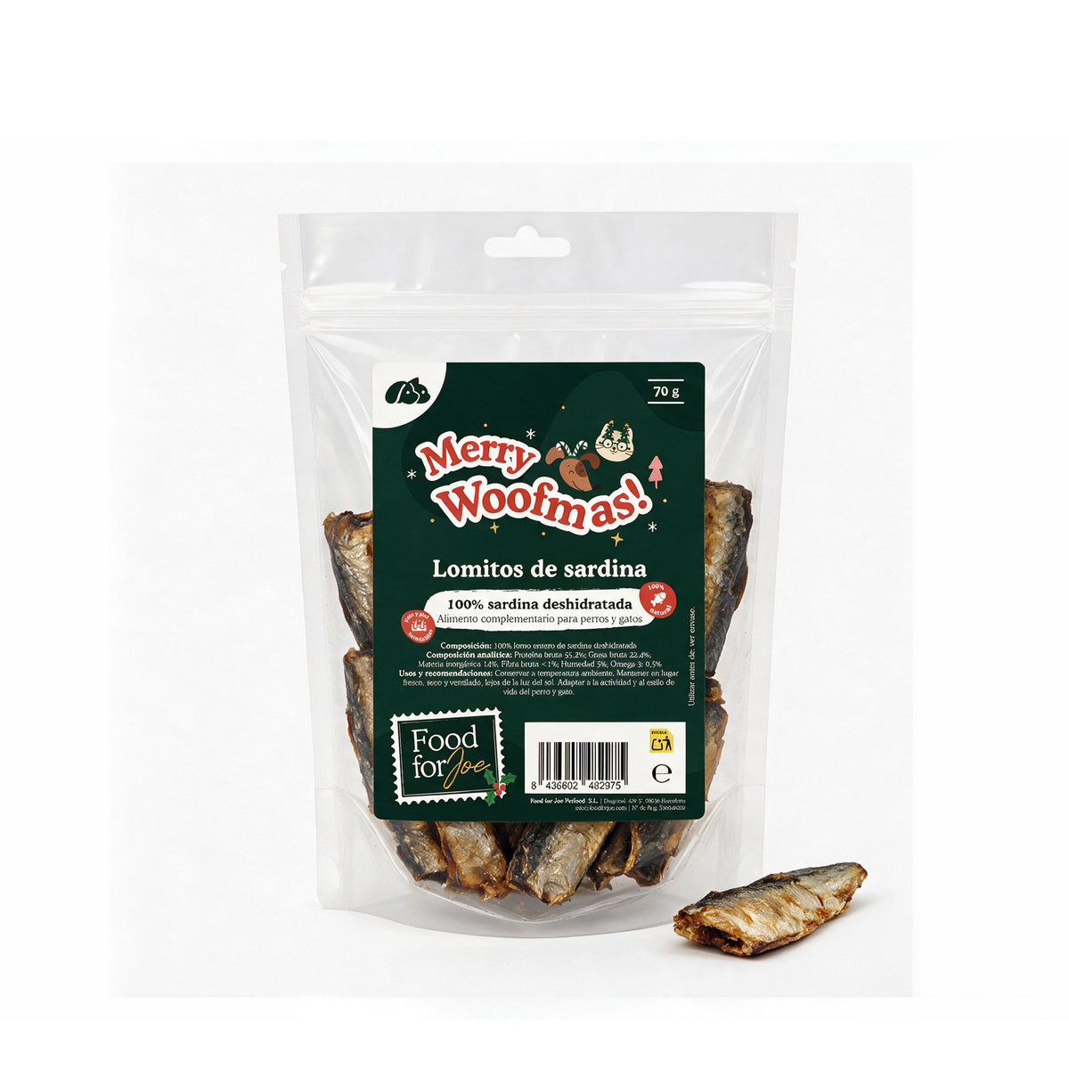 Snack Navideño - Lomo de sardina 100% - 70g