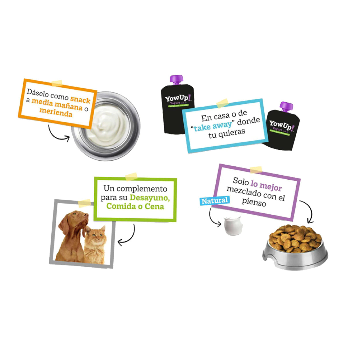 Yow Up yogur natural sin lactosa  - Prebiotico para perro